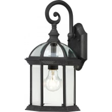 Boxwood Single Light 15-3/4" Tall Outdoor Wall Sconce with Clear Glass Shade - ADA Compliant