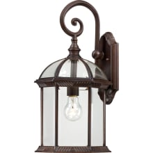Boxwood Single Light 19" Tall Outdoor Wall Sconce with Clear Glass Shade - ADA Compliant
