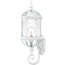 Boxwood Single Light 22" Tall Outdoor Wall Sconce with Clear Glass Shade - ADA Compliant