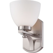 Bentley Single Light 6-5/8" Wide Bathroom Sconce with Frosted Glass Shade
