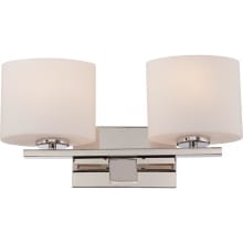 Breeze 2 Light 16-1/2" Wide Bathroom Vanity Light with Frosted Glass Shades