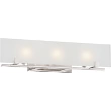 Lynne 3 Light 24" Wide Bathroom Vanity Light with Frosted Glass Shade