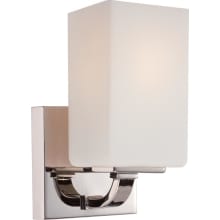 Vista Single Light 4-1/2" Wide Bathroom Sconce with Frosted Glass Shade