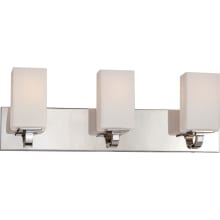 Vista 3 Light 23-3/8" Wide Bathroom Vanity Light with Frosted Glass Shades