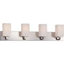 Vista 4 Light 32-3/8" Wide Bathroom Vanity Light with Frosted Glass Shades