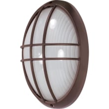 Single Light 12-1/2" Tall Outdoor Wall Sconce with Patterned Glass Shade