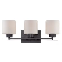 Parallel 3 Light 21" Wide Bathroom Vanity Light with Frosted Glass Shades