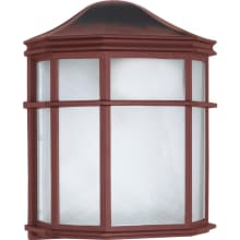 Single Light 9-3/4" Tall Outdoor Wall Sconce with Frosted Glass Shade