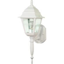 Briton Single Light 18" Tall Outdoor Wall Sconce with Clear Glass Shade