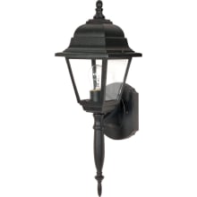 Briton Single Light 18" Tall Outdoor Wall Sconce with Clear Glass Shade