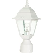 Briton Single Light 6" Wide Landscape Single Head Post Light with Clear Glass Shade