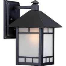 Drexel Single Light 10-1/2" Tall Outdoor Wall Sconce with Frosted Glass Shade