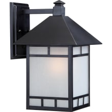Drexel Single Light 14" Tall Outdoor Wall Sconce with Frosted Glass Shade