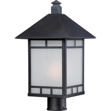 Drexel Single Light 10" Wide Landscape Single Head Post Light with Frosted Glass Shade