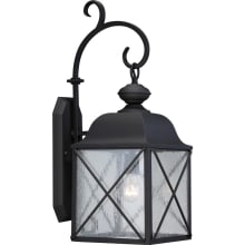 Wingate Single Light 25-1/4" Tall Outdoor Wall Sconce with Seedy Glass Shade