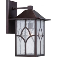 Stanton Single Light 17-5/8" Tall Outdoor Wall Sconce with Seedy Glass Shade
