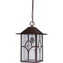 Stanton Single Light 10" Wide Outdoor Mini Pendant with Seedy Glass Shade