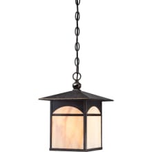 Canyon Single Light 9" Wide Outdoor Mini Pendant with Colored Glass Shade