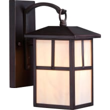 Tanner Single Light 11-1/2" Tall Outdoor Wall Sconce with Colored Glass Shade