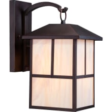 Tanner Single Light 17-5/8" Tall Outdoor Wall Sconce with Colored Glass Shade