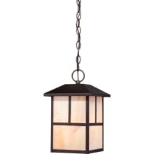 Tanner Single Light 8-3/8" Wide Outdoor Mini Pendant with Colored Glass Shade