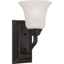 Elizabeth Single Light 6" Wide Bathroom Sconce with Frosted Glass Shade