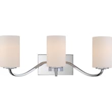 Willow 3 Light 23" Wide Bathroom Vanity Light with Frosted Glass Shades