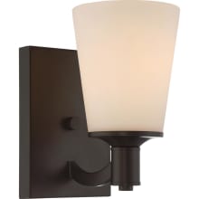 Laguna Single Light 5-1/8" Wide Bathroom Sconce with Frosted Glass Shade