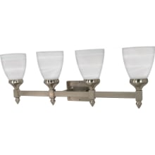 Triumph 4 Light 29" Wide Bathroom Vanity Light with Frosted Glass Shades