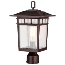 Cove Neck 16" Tall Post Light with Clear Glass Shade