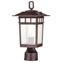 Cove Neck 14" Tall Post Light with Clear Glass Shade