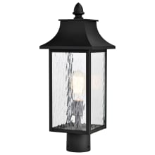 Austen 20" Tall Post Light with Water Glass Shade