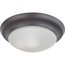 12" Wide Flush Mount Bowl Ceiling Fixture with a Glass Shade
