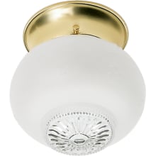 5" Wide Flush Mount Globe Ceiling Fixture with a Glass Shade