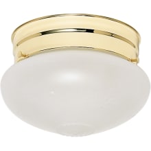 6" Wide Flush Mount Bowl Ceiling Fixture with a Glass Shade