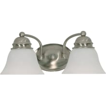 Empire 2 Light 15" Wide Bathroom Vanity Light with Glass Shades