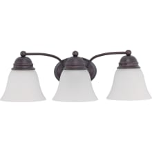 Empire 3 Light 21" Wide Bathroom Vanity Light with Glass Shades