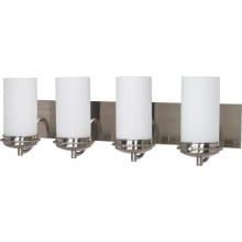 Polaris 4 Light 29-3/4" Wide Bathroom Vanity Light with Frosted Glass Shades