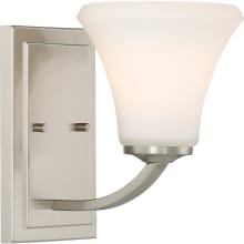 Fawn Single Light 6" Wide Bathroom Sconce with Frosted Glass Shade