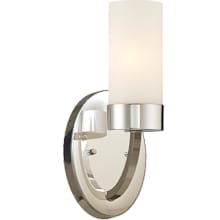 Denver Single Light 4-5/8" Wide Bathroom Sconce with Frosted Glass Shade