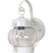 Single Light 10-5/8" Tall Outdoor Wall Sconce with Seedy Glass Shade