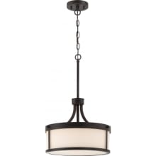 2 Light 14-3/8" Wide Pendant with Frosted Shade