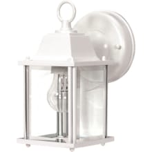 Single Light 8-5/8" Tall Outdoor Wall Sconce with Clear Glass Shade