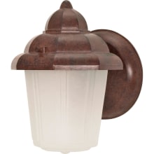 Single Light 8-7/8" Tall Outdoor Wall Sconce with Frosted Glass Shade