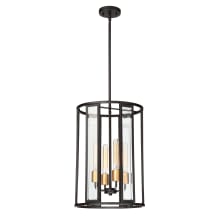 Payne 4 Light 14" Wide Pendant with Clear Beveled Glass Shades