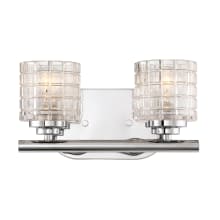 Votive 2 Light 10-3/4" Wide Bathroom Vanity Light with Clear Glass Shades