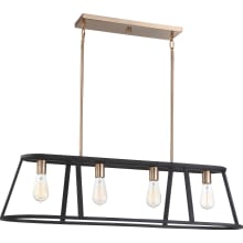 Chassis 4 Light 40" Wide Linear Chandelier
