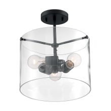 Sommerset 3 Light 12" Wide Semi-Flush Ceiling Fixture