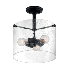 Bransel 3 Light 12" Wide Semi-Flush Ceiling Fixture