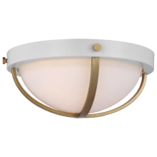 Lincoln 2 Light 15" Wide Flush Mount Bowl Ceiling Fixture with Shade